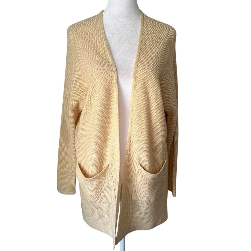 Lulus cream knit open front long sleeve cardigan size XS